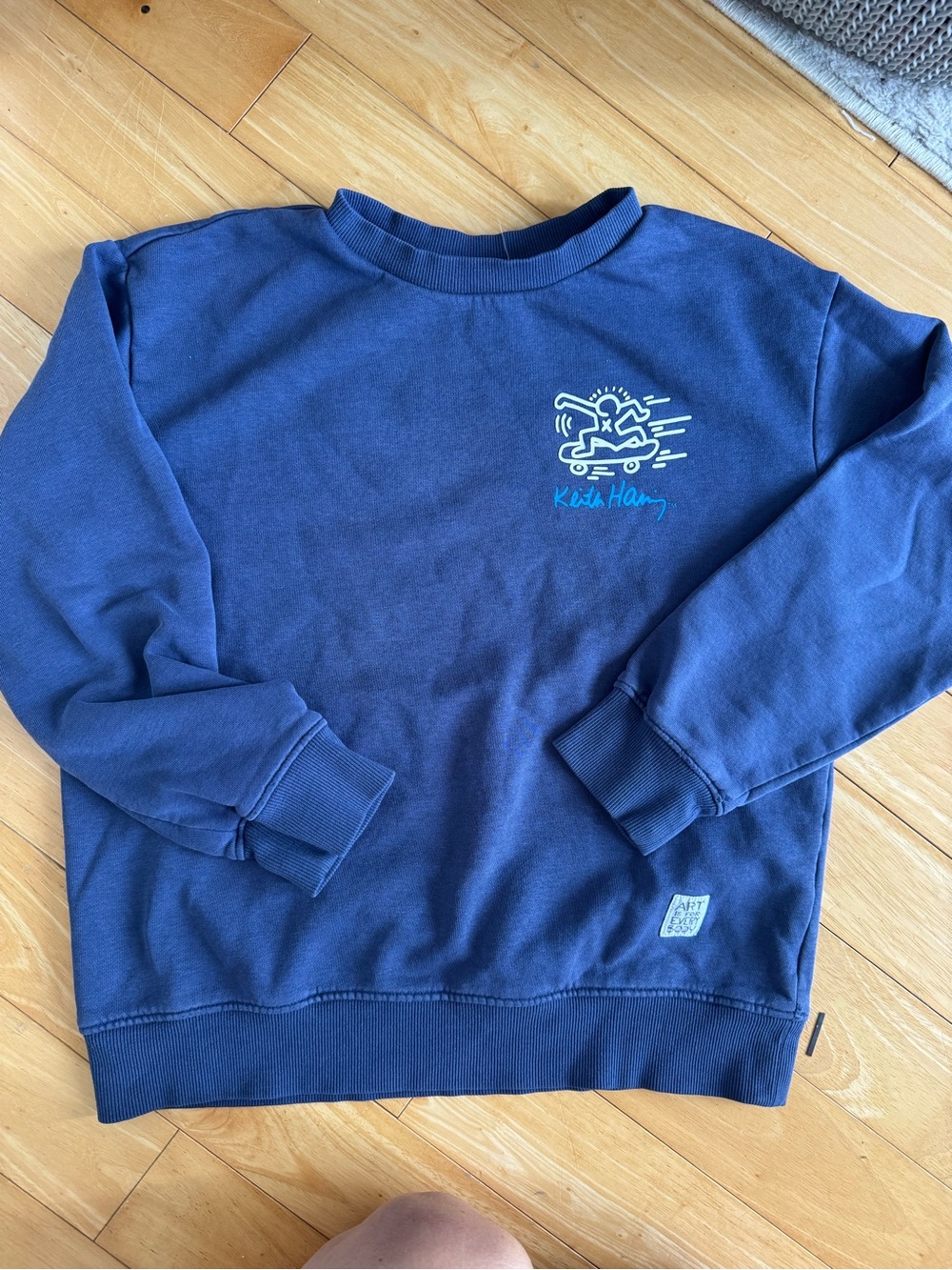 Kids Navy Keith Haring Graphic Crewneck Sweatshirt